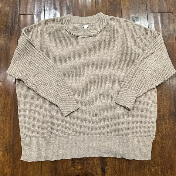 Two Aerie Women's Olive and Taupe Crewneck Sweaters - Picture 6 of 9